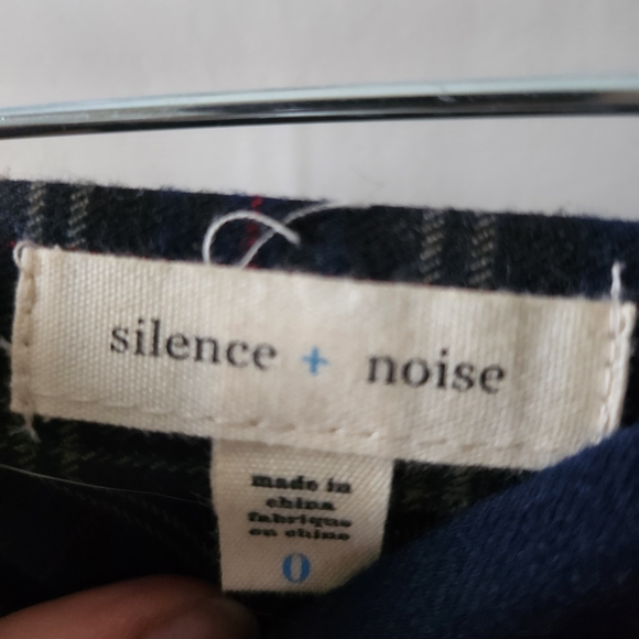 Silence + Noise Dark Blue Plaid Mini Skirt - Picture 3 of 3